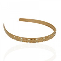 Обруч для волос пластиковый со стразами (2539.1) вариант 05