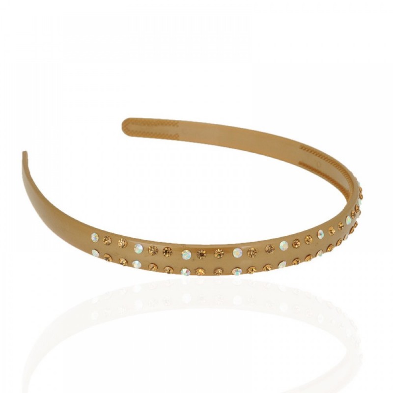 Обруч для волос пластиковый со стразами (2539.1) вариант 05