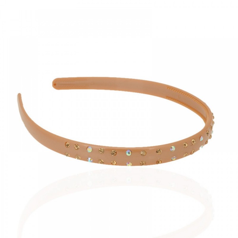 Обруч для волос пластиковый со стразами (2539.1) вариант 07