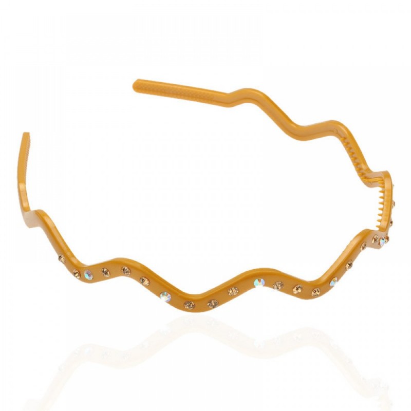 Обруч для волос пластиковый со стразами (2540.2) вариант 09
