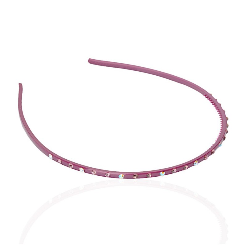 Обруч для волос пластиковый со стразами (2434.2) вариант 07