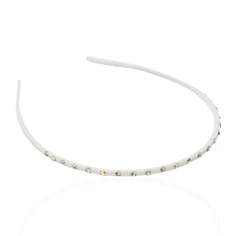 Обруч для волос пластиковый со стразами (2434.3) вариант 10