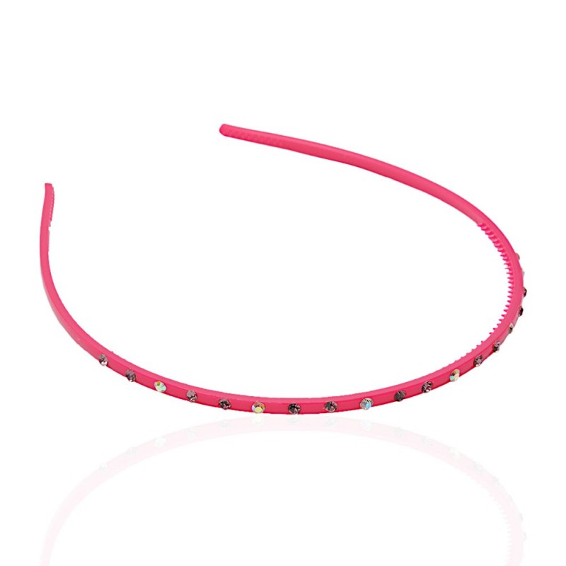 Обруч для волос пластиковый со стразами (2434.3) вариант 02