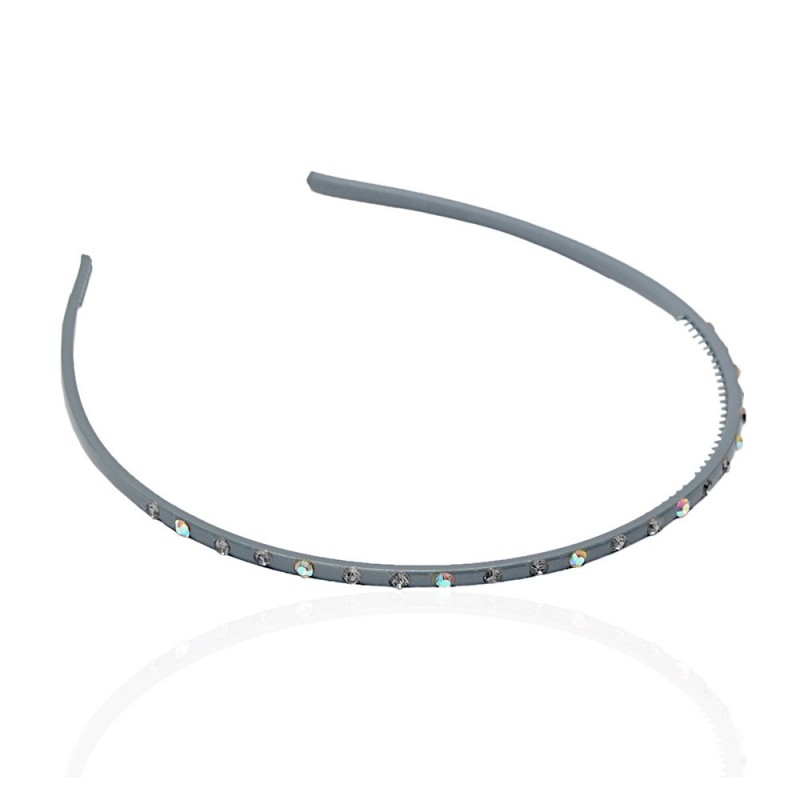 Обруч для волос пластиковый со стразами (2434.3) вариант 04