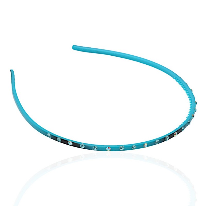 Обруч для волос пластиковый со стразами (2434.4) вариант 01