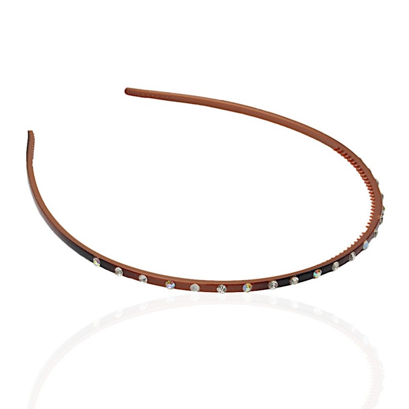 Обруч для волос пластиковый со стразами (2434.4) вариант 04