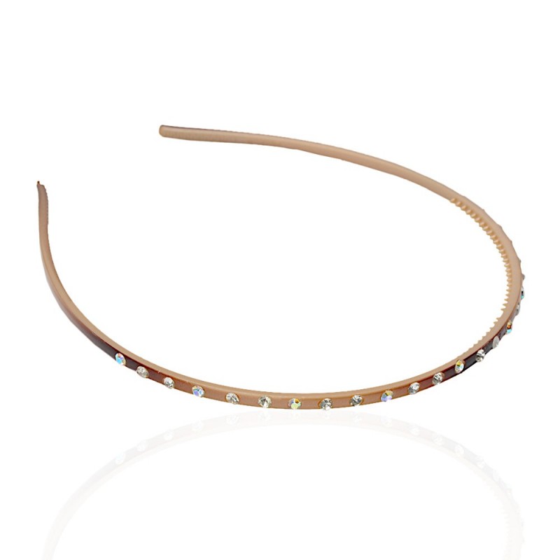 Обруч для волос пластиковый со стразами (2434.4) вариант 06