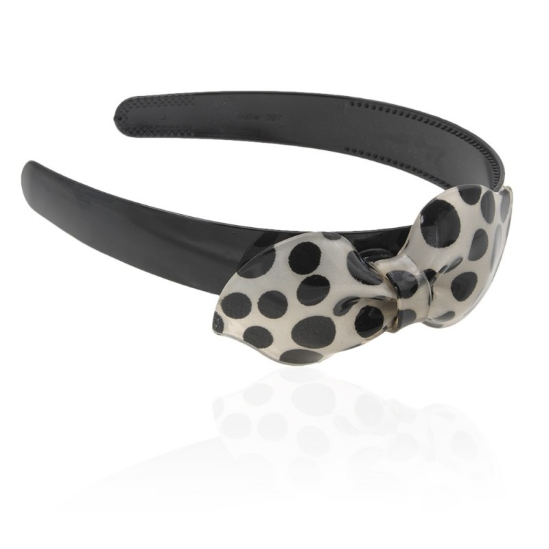 Обруч для волос пластиковый с бантом (2530) вариант 06