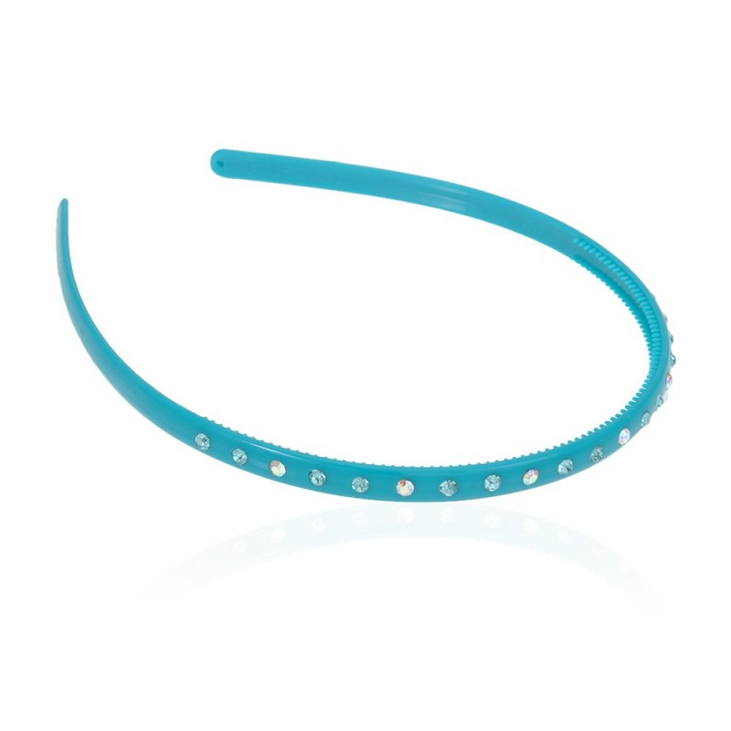 Обруч для волос пластиковый со стразами (2535.1) вариант 09