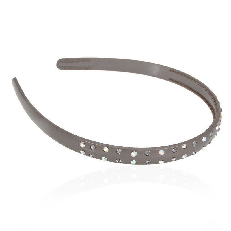 Обруч для волос пластиковый со стразами (2539) вариант 10