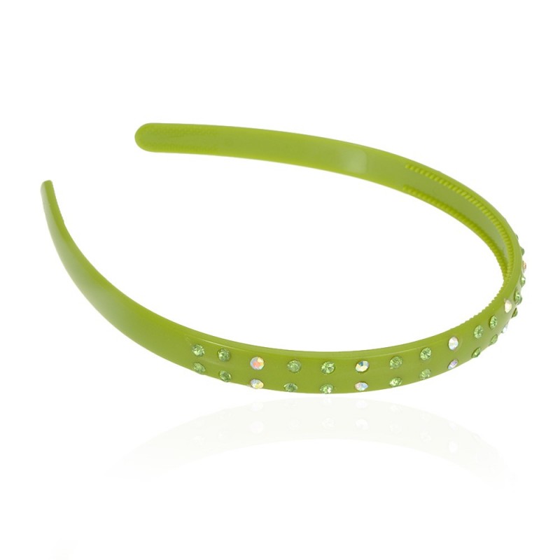 Обруч для волос пластиковый со стразами (2539) вариант 06