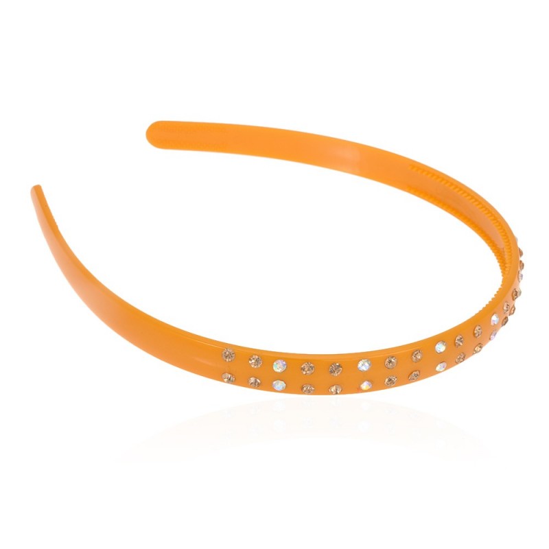 Обруч для волос пластиковый со стразами (2539) вариант 07