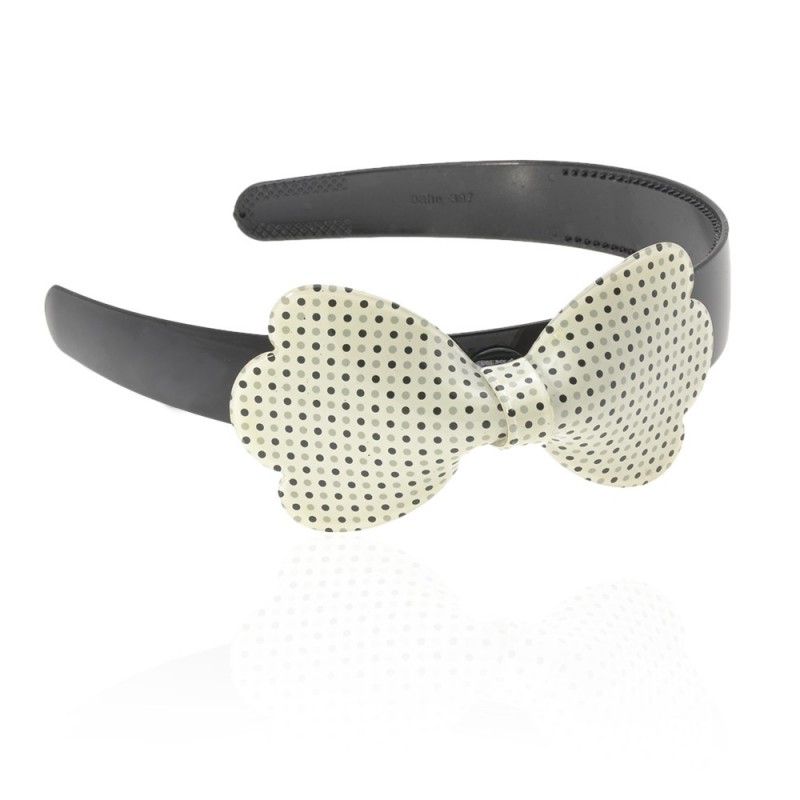 Обруч для волос пластиковый с бантом (3530) вариант 01