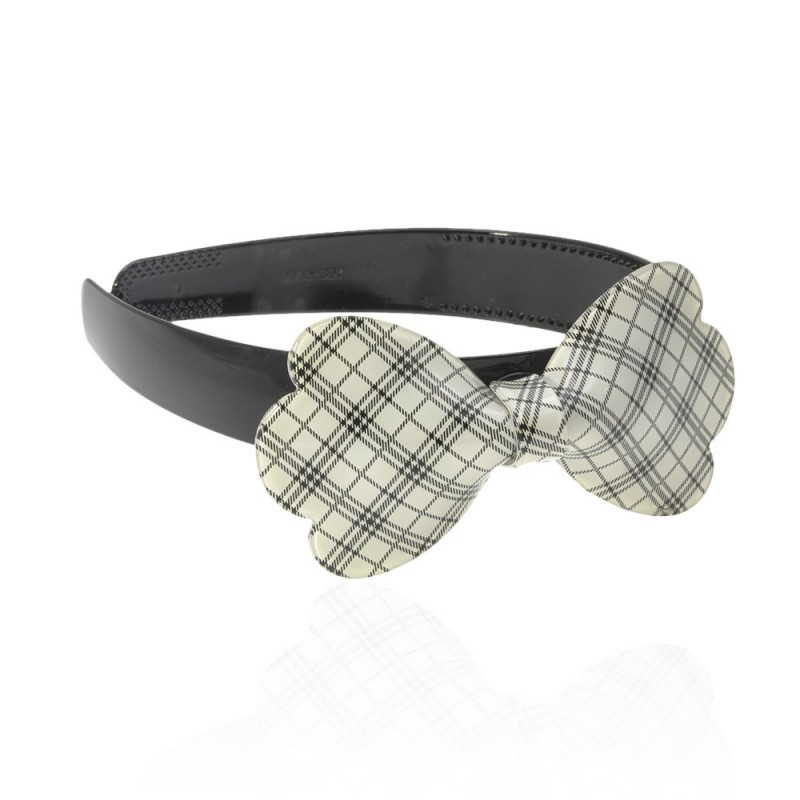 Обруч для волос пластиковый с бантом (3530) вариант 06