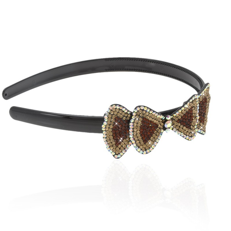 Обруч для волос пластиковый с украшением (3810) вариант 01