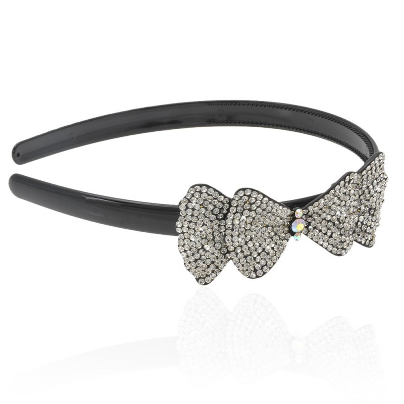 Обруч для волос пластиковый с украшением (3810) вариант 03