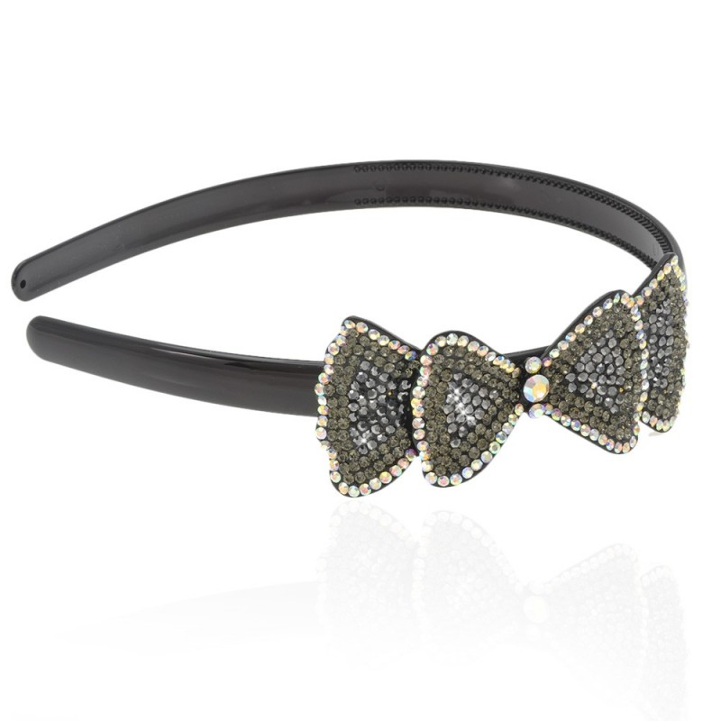Обруч для волос пластиковый с украшением (3810) вариант 04