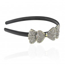 Обруч для волос пластиковый с украшением (3810) вариант 05