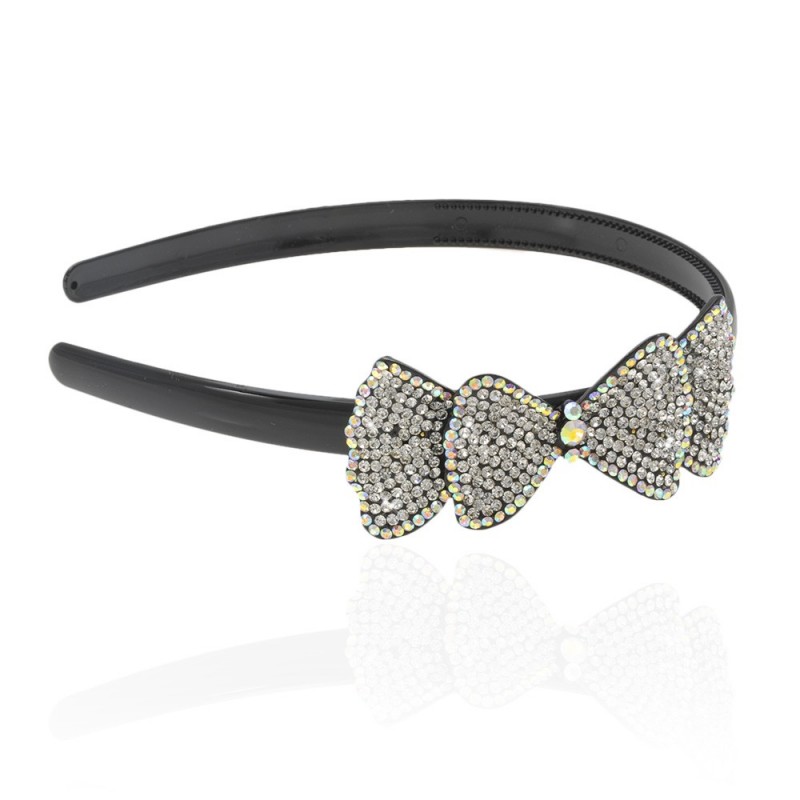 Обруч для волос пластиковый с украшением (3810) вариант 05