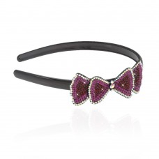 Обруч для волос пластиковый с украшением (3810) вариант 06