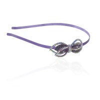 Обруч для волос металлический с украшением из страз (3812) вариант 03