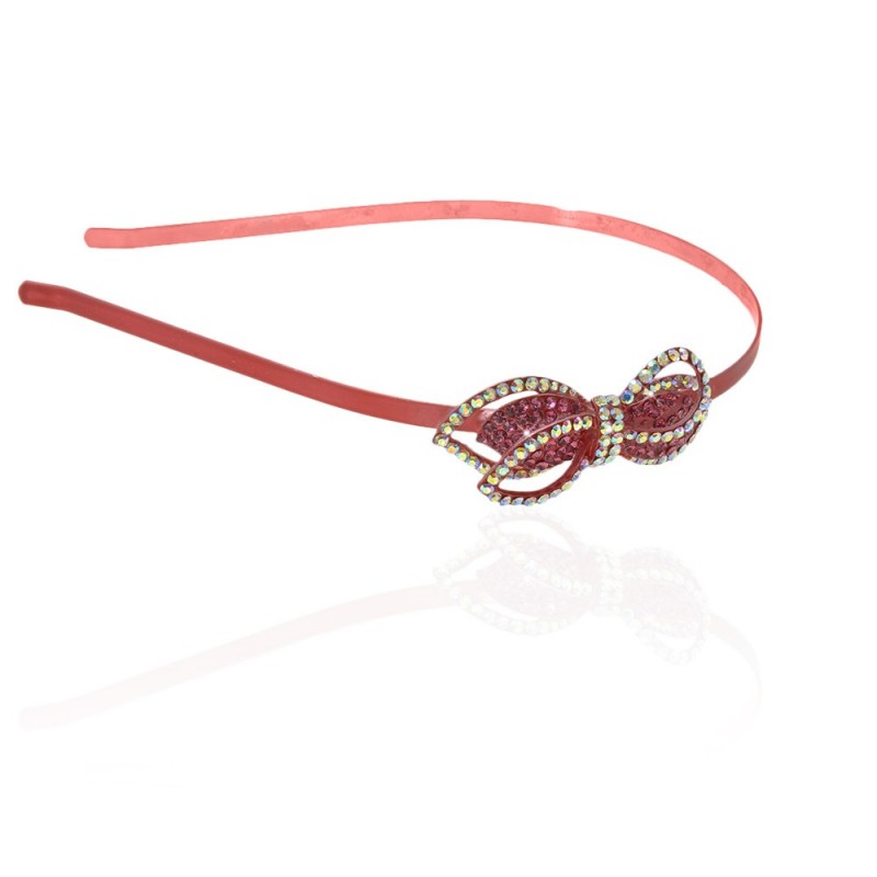 Обруч для волос металлический с украшением из страз (3812) вариант 05