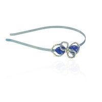 Обруч для волос металлический с украшениями из страз (3814) вариант 03