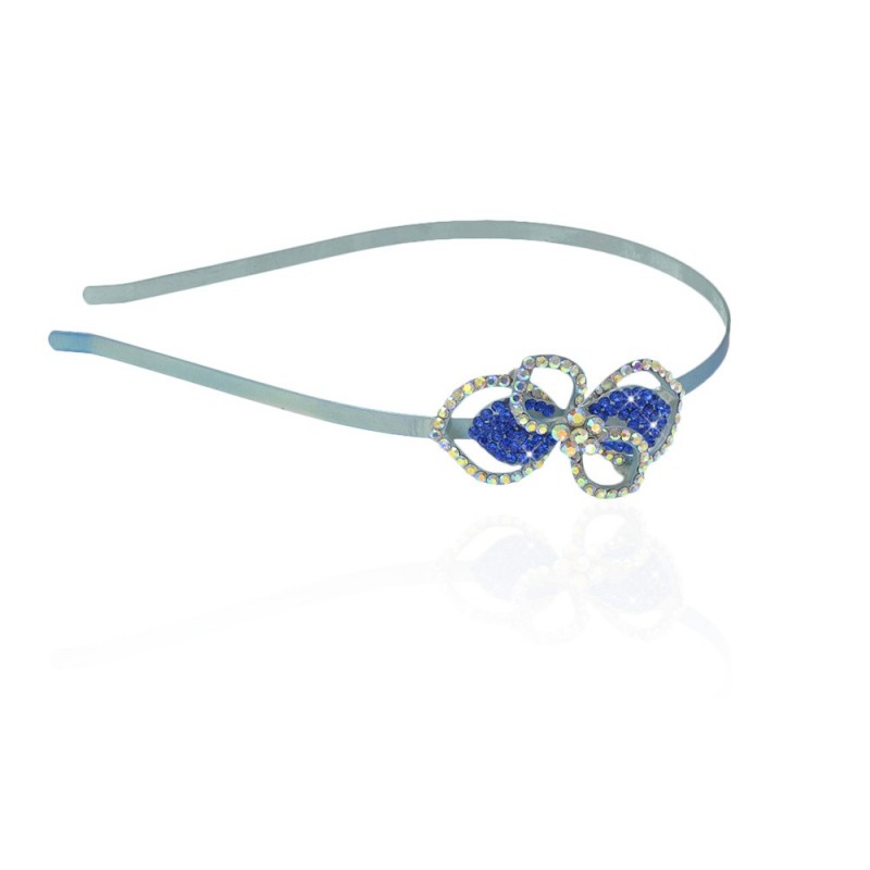 Обруч для волос металлический с украшениями из страз (3814) вариант 03