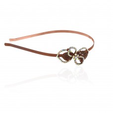 Обруч для волос металлический с украшениями из страз (3814) вариант 05