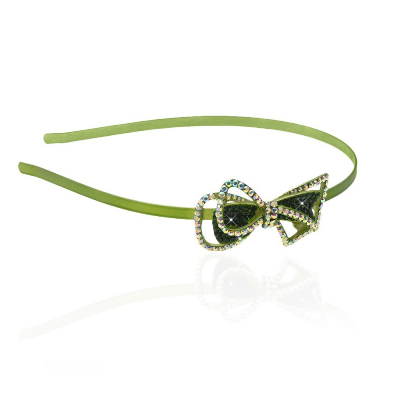 Обруч для волос металлический с украшением из страз (3815) вариант 01