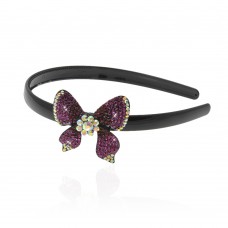 Обруч для волос пластиковый с украшением 3818) вариант 01