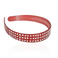 Обруч для волос пластиковый со стразами (4827) вариант 02