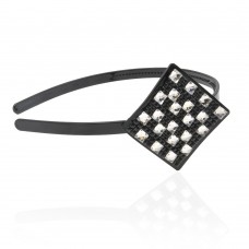 Обруч для волос пластиковый с украшением (5294) вариант 01