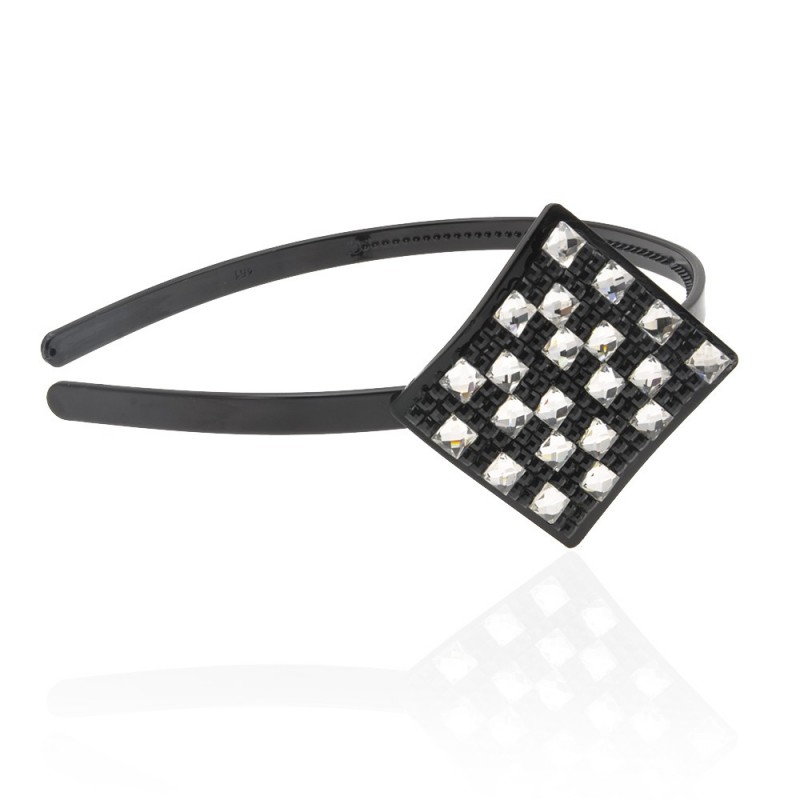 Обруч для волос пластиковый с украшением (5294) вариант 01