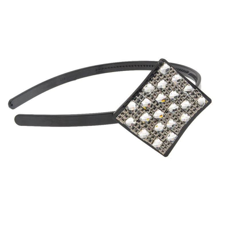 Обруч для волос пластиковый с украшением (5294) вариант 02