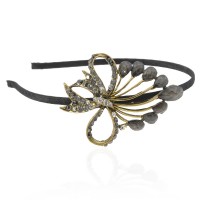 Обруч для волос металлический с украшением (5300) вариант 03