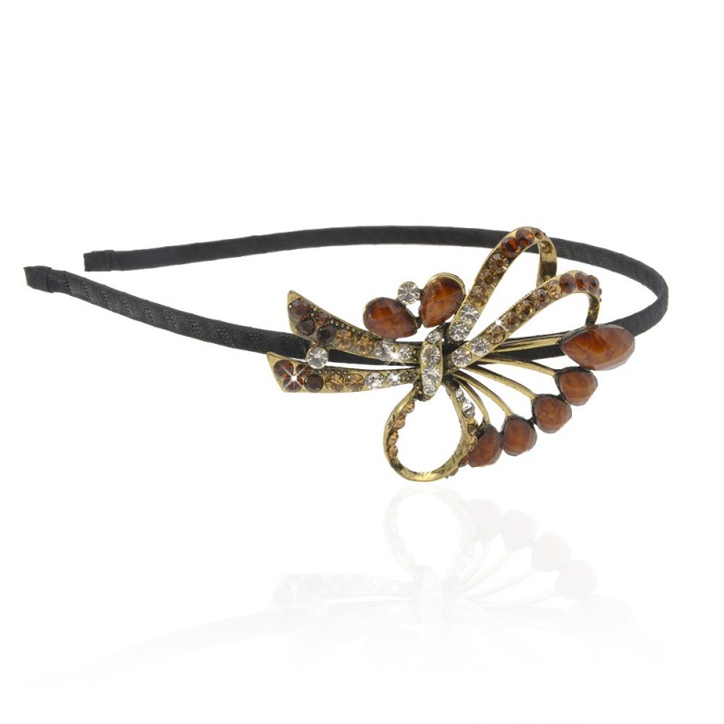 Обруч для волос металлический с украшением (5301) вариант 04