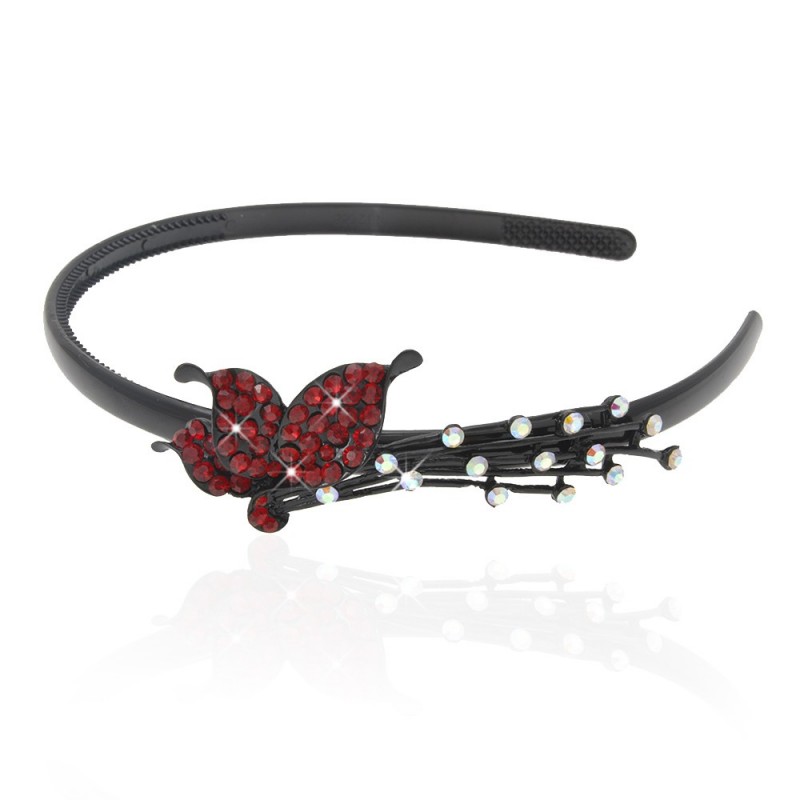 Обруч для волос пластиковый с украшением (6630) вариант 02