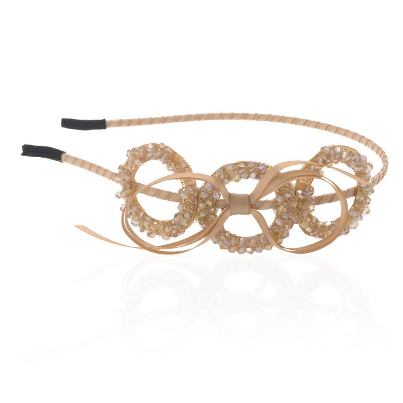 Обруч для волос с украшениями из страз (7061) вариант 03