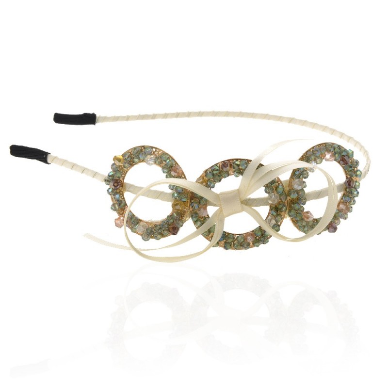 Обруч для волос с украшениями из страз (7061) вариант 06