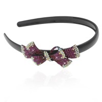 обруч для волос пластиковый с украшением (8478) вариант 04