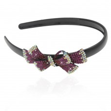обруч для волос пластиковый с украшением (8478) вариант 04