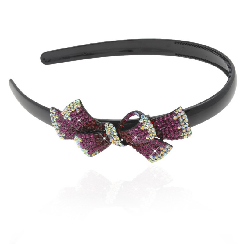 обруч для волос пластиковый с украшением (8478) вариант 04