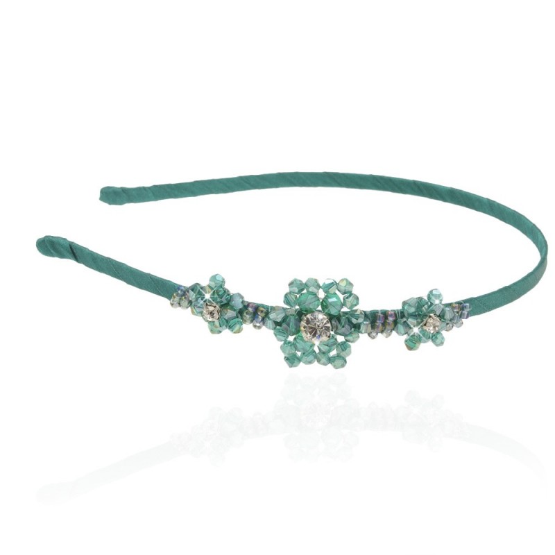 Обруч для волос с украшениями из страз (8618) вариант 01