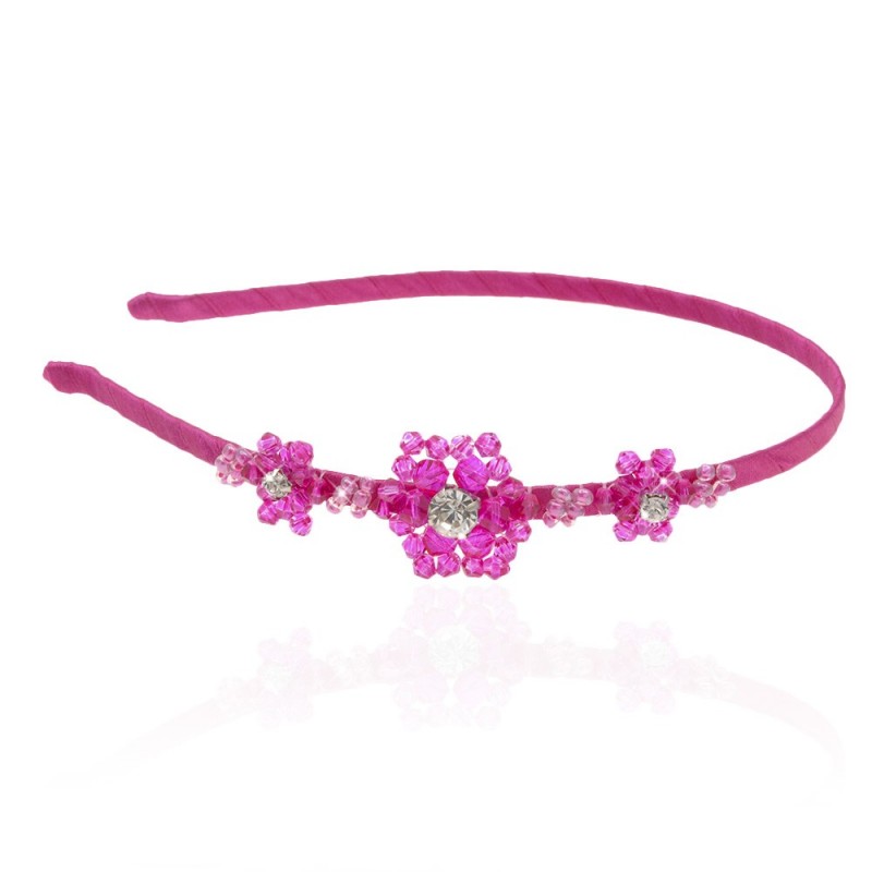 Обруч для волос с украшениями из страз (8618) вариант 02