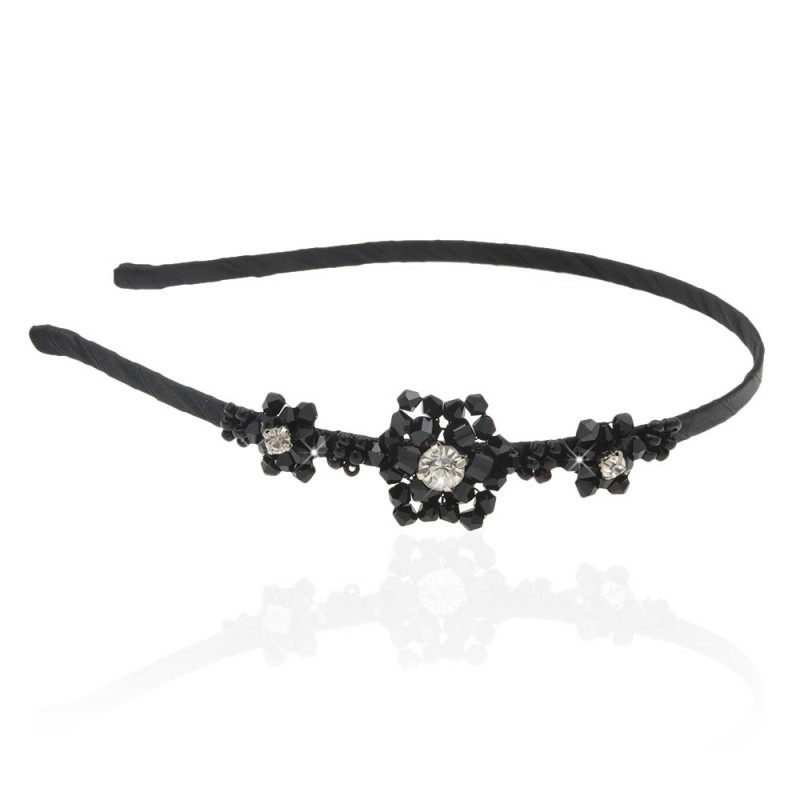 Обруч для волос с украшениями из страз (8618) вариант 04