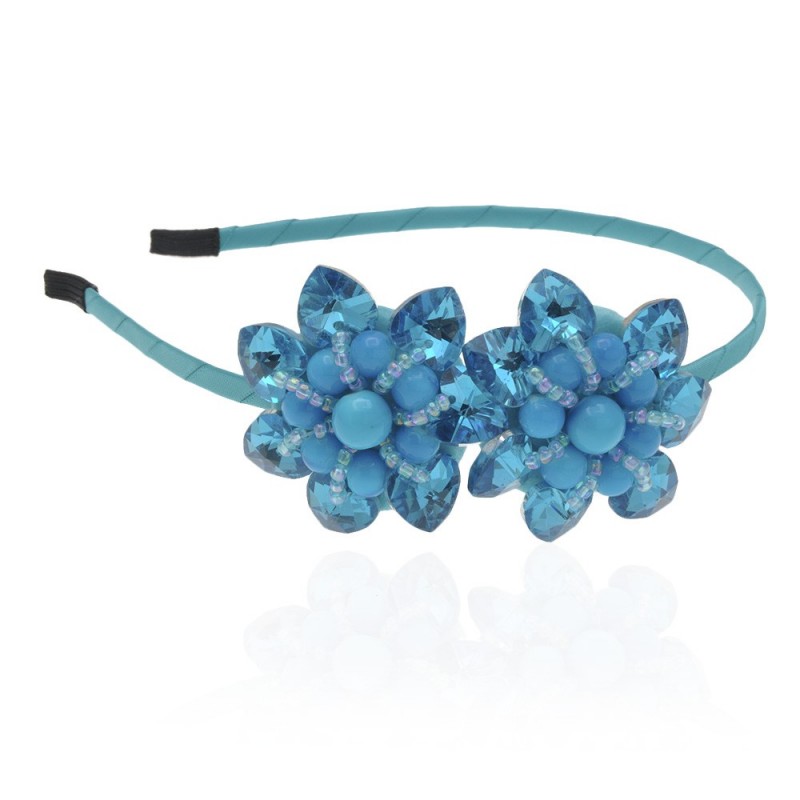 Обруч для волос с украшениями из страз (8619) вариант 02