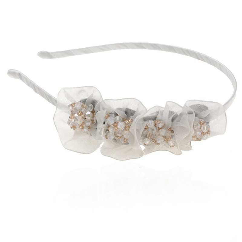 Обруч для волос с украшениями из страз (8620) вариант 04