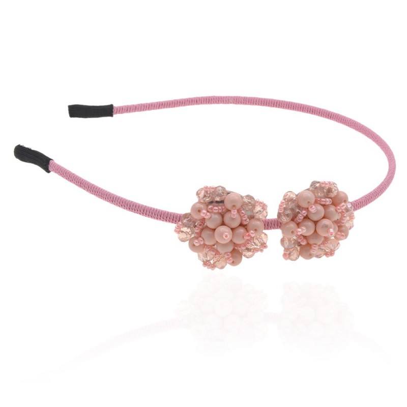 Обруч для волос с украшениями из страз (8621) вариант 02