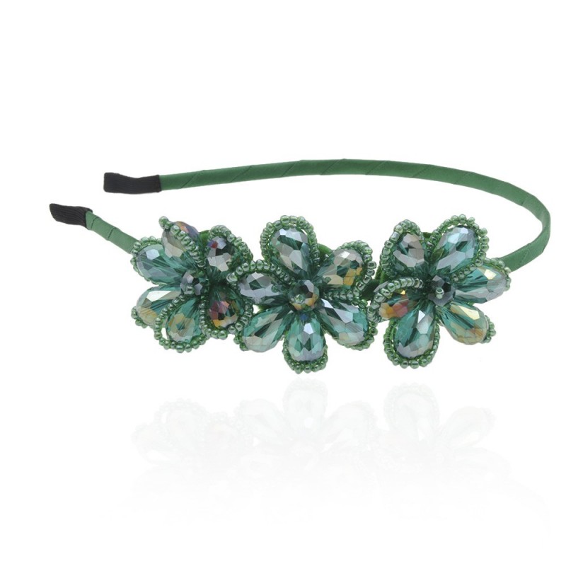 Обруч для волос с украшениями из страз (8622) вариант 03